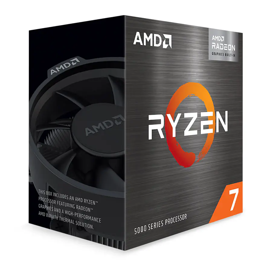 Procesador AMD Ryzen 7 5700G AM4 (8 Núcleos, 16 Hilos) con Gráficos Radeon Vega 8 2