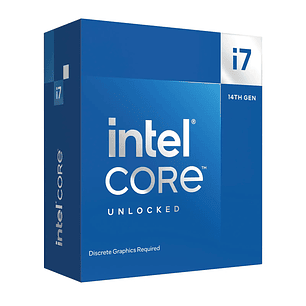 Procesador Intel Core i7-14700KF 14ª Gen LGA1700 20 Núcleos 28 Hilos (3.4–5.6GHz)