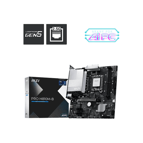 Placa Madre MSI PRO H810M-B mATX LGA1851 DDR5 Intel H810 1