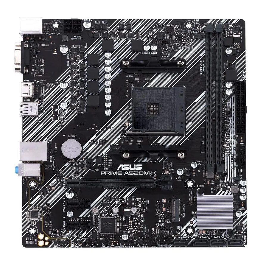 Placa Madre ASUS PRIME A520M-K AM4 Micro ATX + M.2 DDR4 2