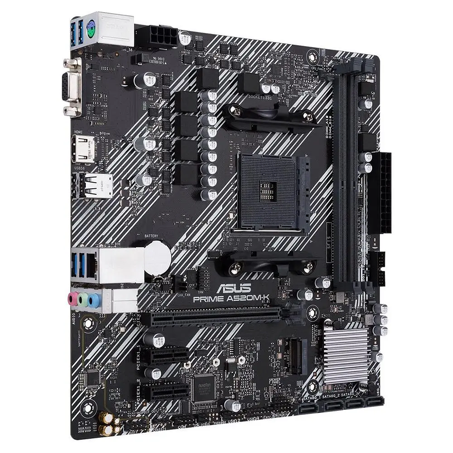 Placa Madre ASUS PRIME A520M-K AM4 Micro ATX + M.2 DDR4 3