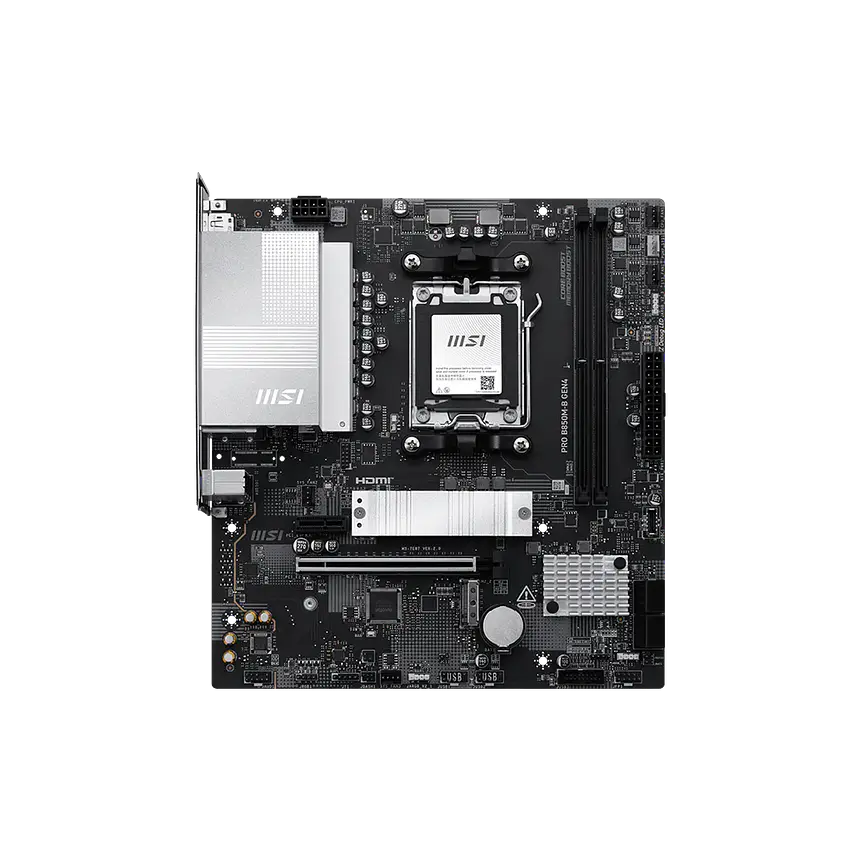 Placa Madre MSI PRO B850M-B GEN4 AM5 DDR5 Micro ATX (Ryzen 7000/8000/9000) 2