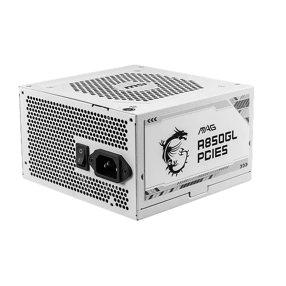 Fuente de Poder MSI MAG A850GL PCIE5 White 850W 80+ Gold Modular ATX 3.0 2