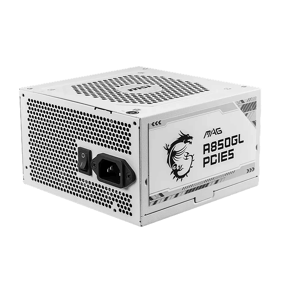 Fuente de Poder MSI MAG A850GL PCIE5 White 850W 80+ Gold Modular ATX 3.0 2