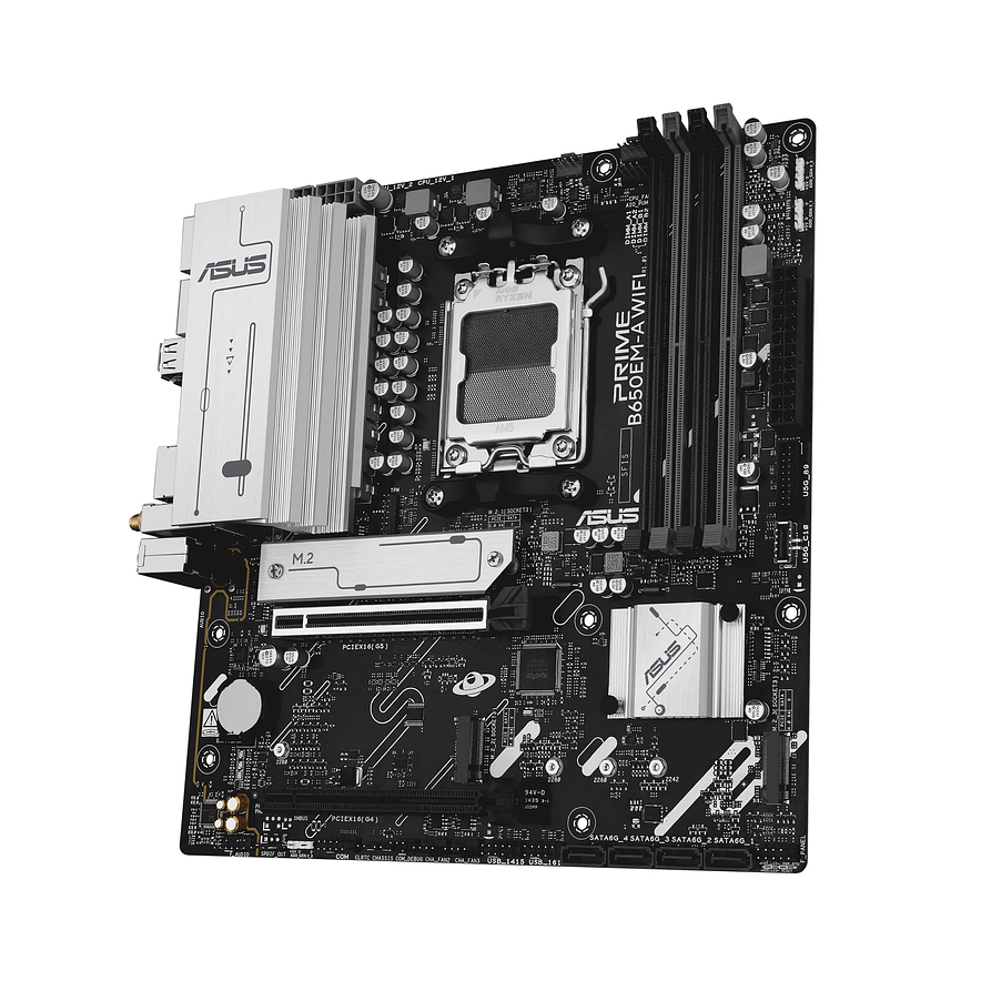 Placa Madre ASUS PRIME B650EM-A WIFI AM5 Micro-ATX DDR5 PCIe 5.0 3