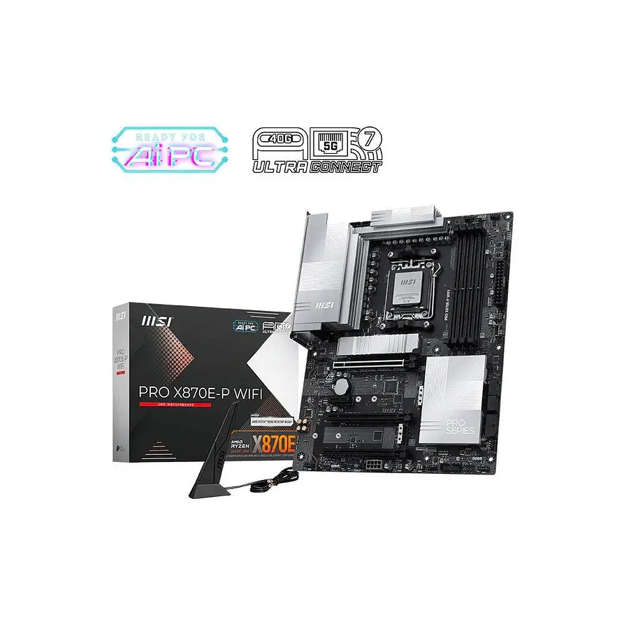 Placa Madre MSI PRO X870E-P WIFI AM5 ATX DDR5 PCIe 5.0 Wi-Fi 7 1