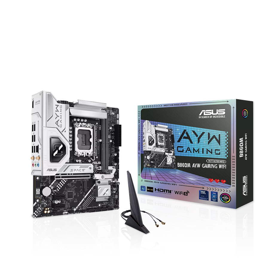 Placa Madre ASUS B860M AYW GAMING WIFI DDR5 LGA 1851 Micro ATX 1