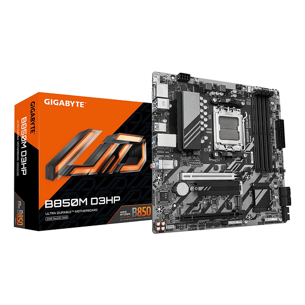 Placa Madre GIGABYTE B850M D3HP AM5 DDR5 Micro ATX PCIe 5.0 1