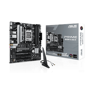 Placa Madre ASUS PRIME B650M-A AX6 II — AM5, DDR5 hasta 192 GB, M.2 PCIe 5.0, Wi-Fi 6, Micro ATX
