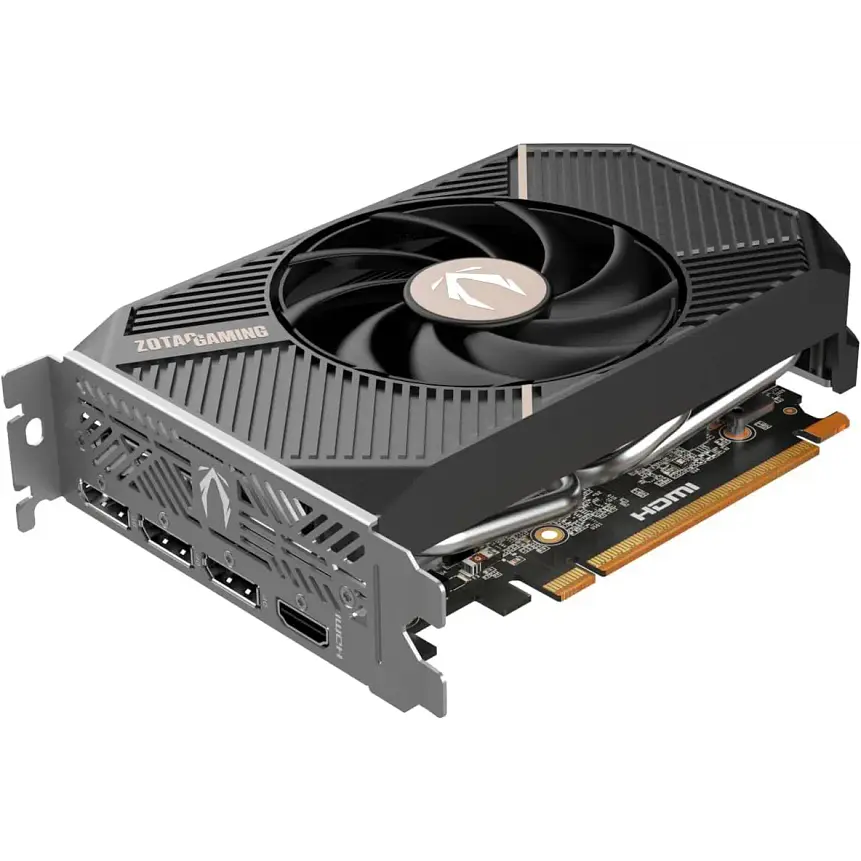 Tarjeta de Video Zotac GAMING GeForce RTX 5050 SOLO 8 GB GDDR6 — NVIDIA RTX 50 Series, PCIe 5.0, DisplayPort 2.1 3