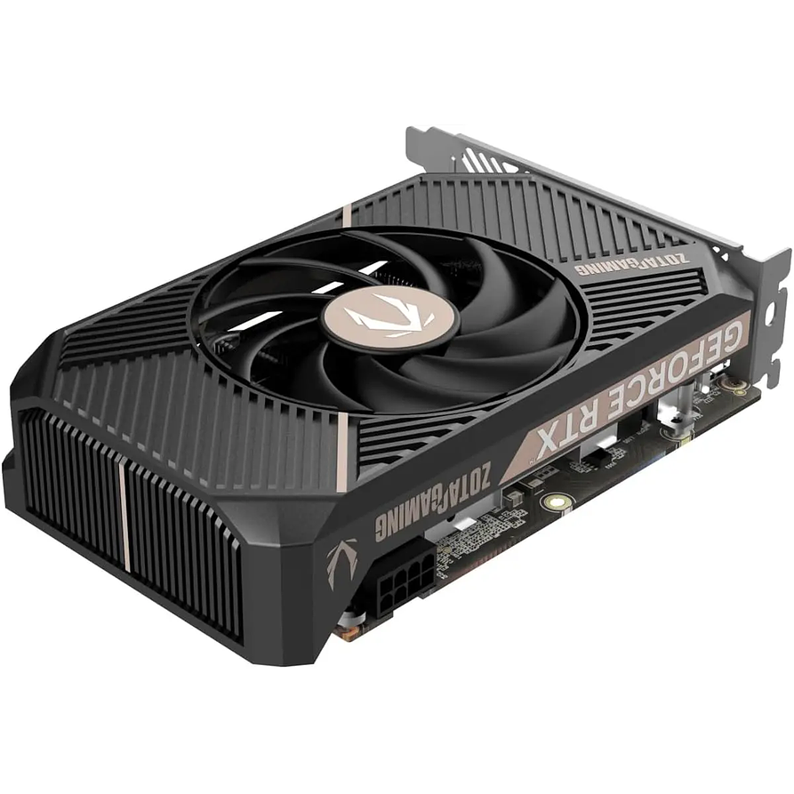 Tarjeta de Video Zotac GAMING GeForce RTX 5050 SOLO 8 GB GDDR6 — NVIDIA RTX 50 Series, PCIe 5.0, DisplayPort 2.1 4