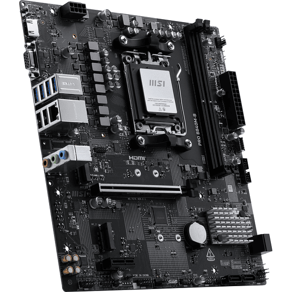 Placa Madre MSI PRO B840M-B Socket AM5, DDR5 128 GB, 2x M.2 PCIe, HDMI 4K, Micro ATX 3