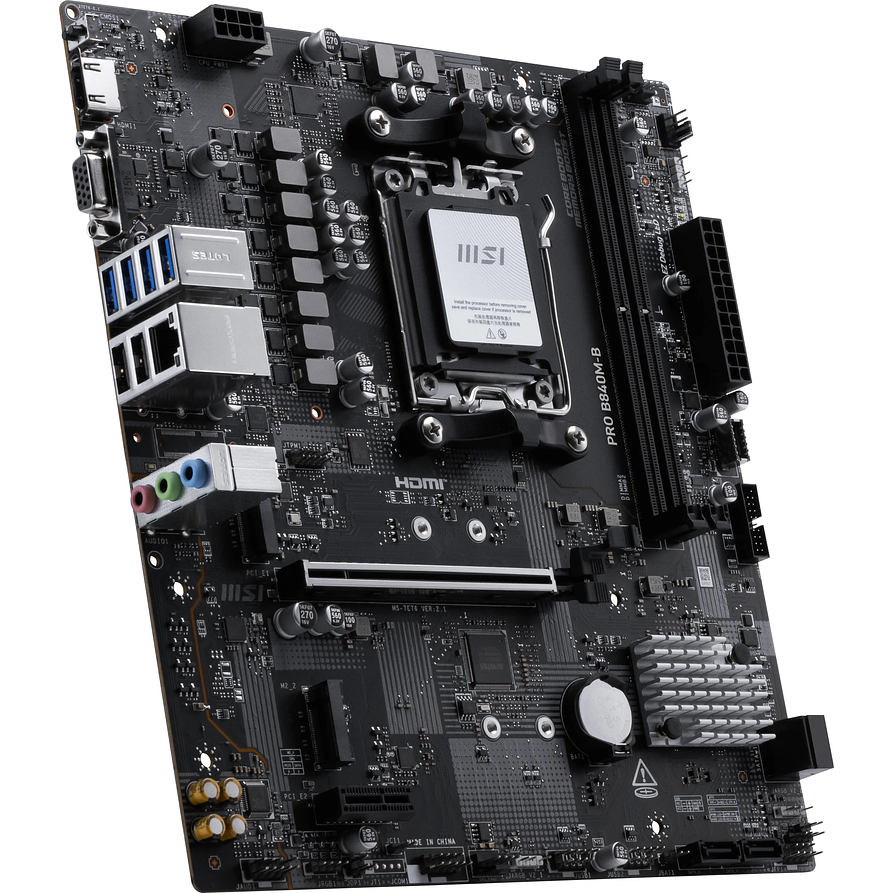 Placa Madre MSI PRO B840M-B Socket AM5, DDR5 128 GB, 2x M.2 PCIe, HDMI 4K, Micro ATX 3