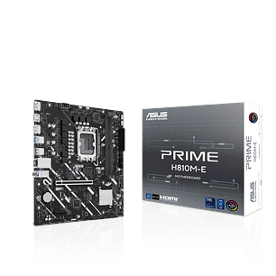 Placa Madre ASUS PRIME H810M-E — Socket LGA1851, DDR5 128GB, 2x M.2 PCIe 4.0, Micro ATX