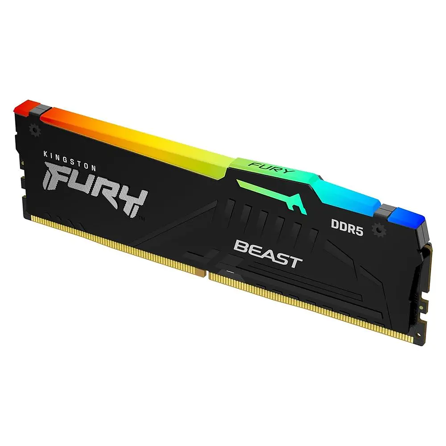 Memoria RAM Kingston Fury Beast RGB 16GB DDR5 6400MHz CL32 DIMM para PC 1