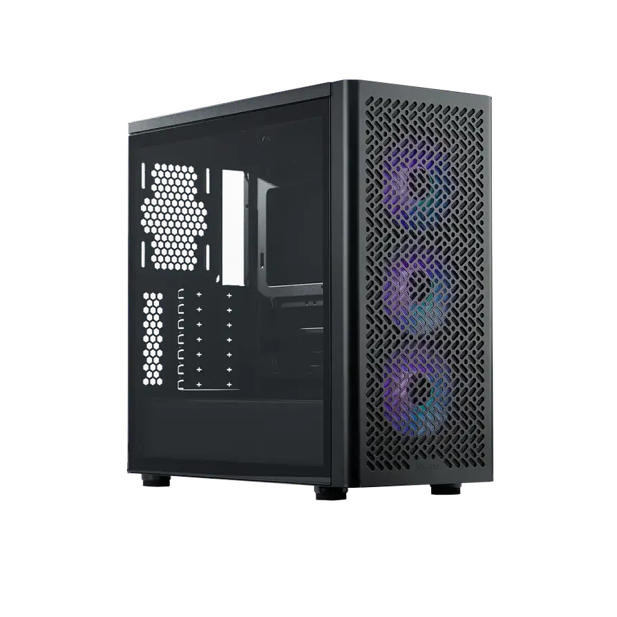 Gabinete Gamer Cooler Master Elite 502 Black ARGB Mid Tower EATX ATX 1