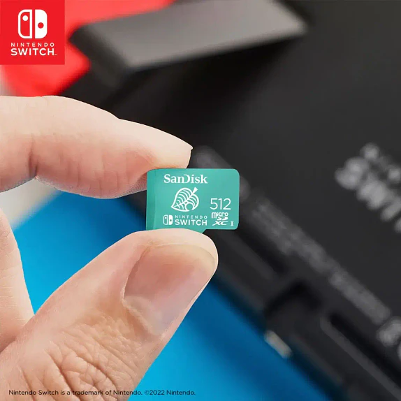 Tarjeta MicroSD SanDisk 512GB para Nintendo Switch UHS-I Class 10 3