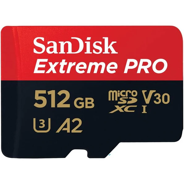 Tarjeta MicroSD SanDisk Extreme PRO 512GB 200MB/s UHS-I V30 U3 1