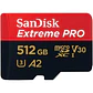 Tarjeta MicroSD SanDisk Extreme PRO 512GB 200MB/s UHS-I V30 U3 - Miniatura 1