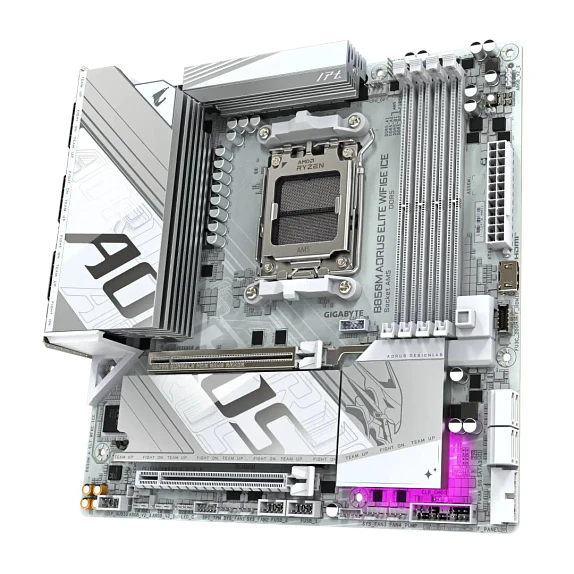 Placa Madre GIGABYTE B850M AORUS ELITE WIFI6E ICE AM5 DDR5 WiFi 6E Micro ATX 2
