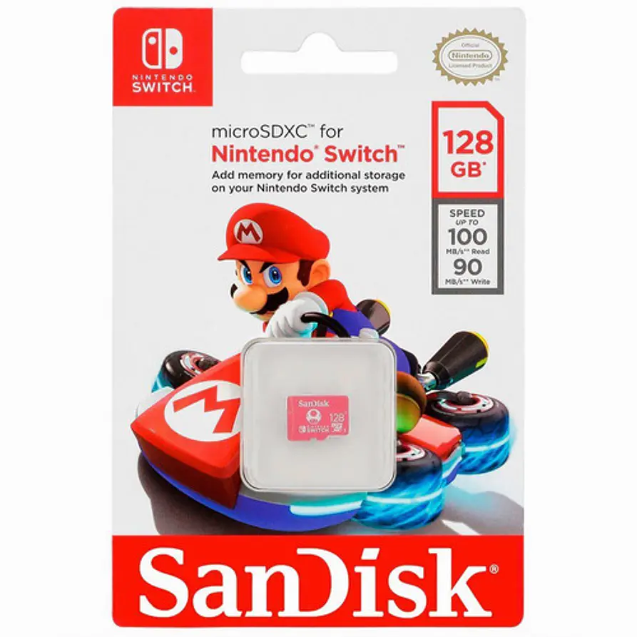 Tarjeta microSDXC SanDisk 128GB para Nintendo Switch UHS-I 100MB/s 2