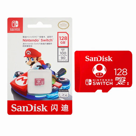 Tarjeta microSDXC SanDisk 128GB para Nintendo Switch UHS-I 100MB/s 3