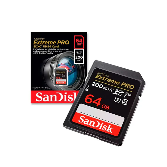 Tarjeta de Memoria SanDisk Extreme Pro 64GB SDXC Clase 10 200MB/s 3