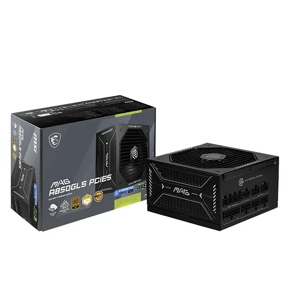 Fuente de Poder MSI MAG A850GLS PCIE5 850W 80 Plus Gold Modular ATX 1