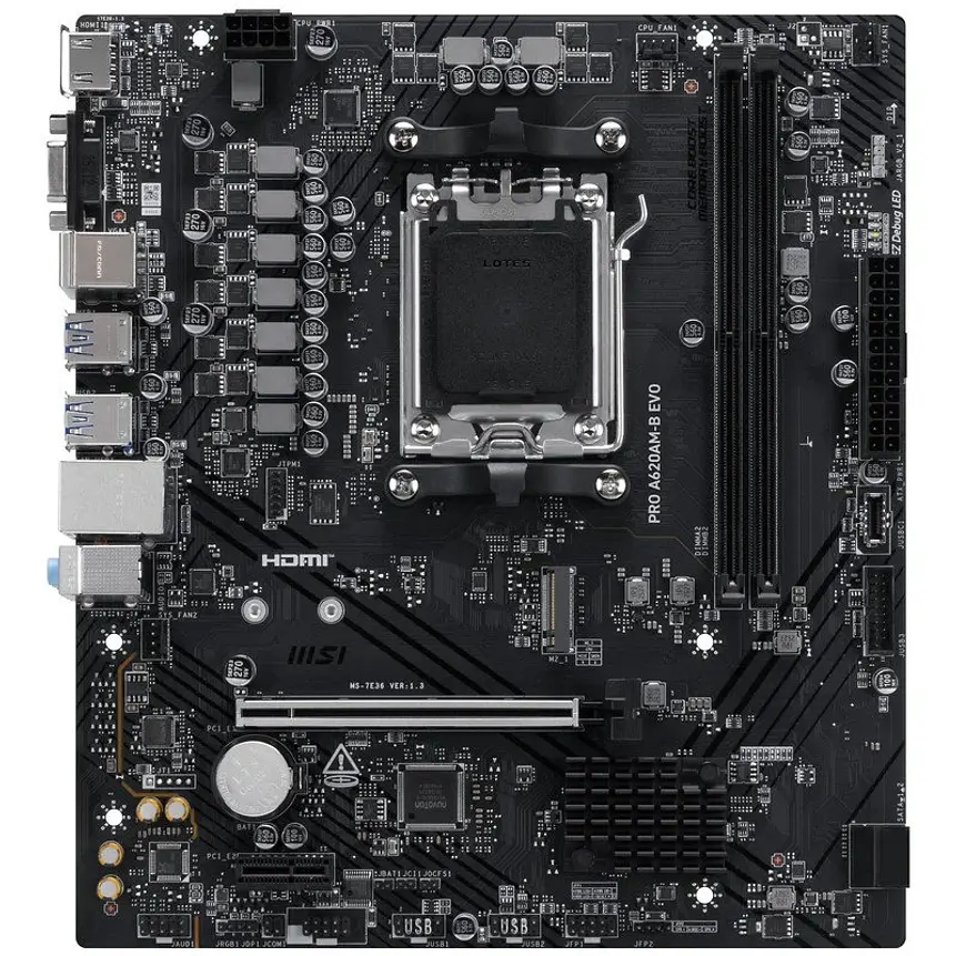 Placa Madre MSI PRO A620AM-B EVO AM5 DDR5 para Ryzen 2