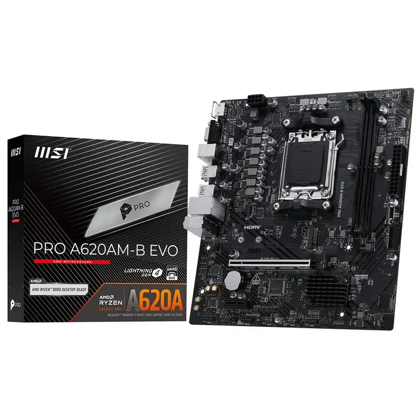 Placa Madre MSI PRO A620AM-B EVO AM5 DDR5 para Ryzen 1