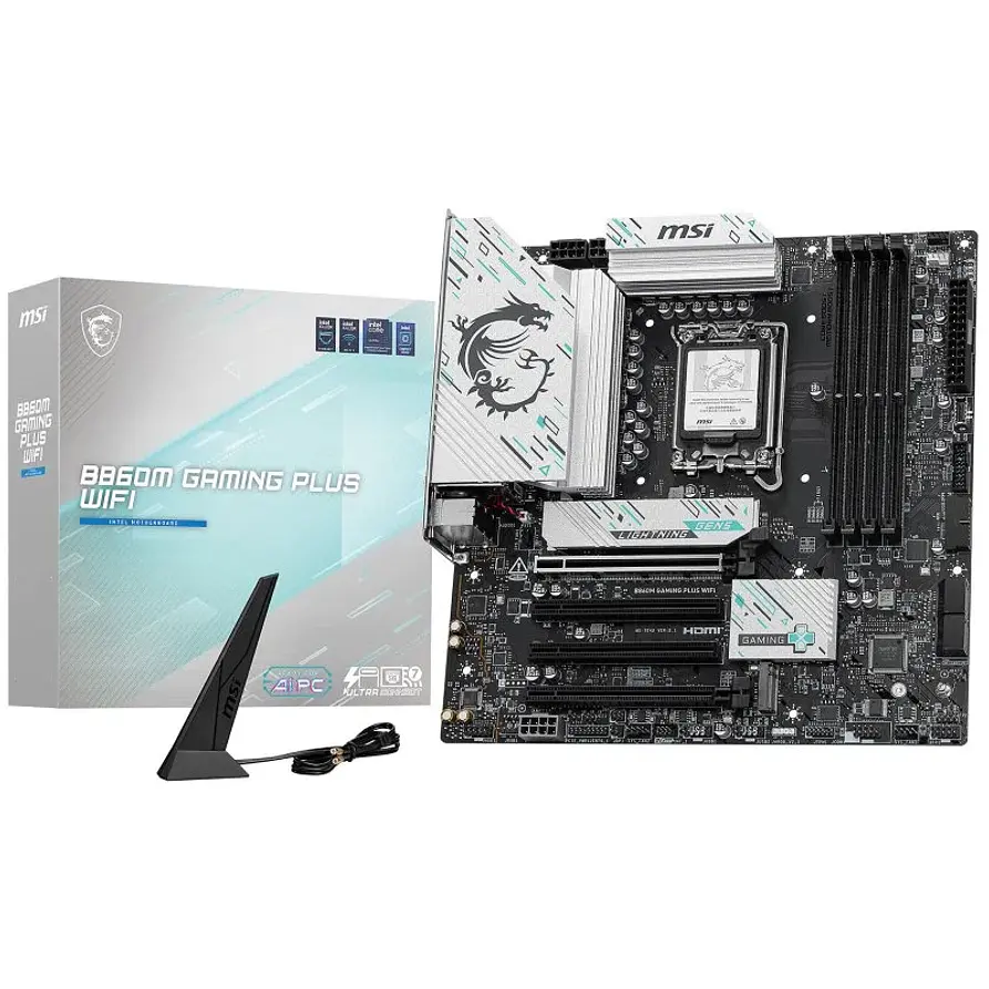 Placa Madre MSI B860M GAMING PLUS WIFI Intel LGA 1851 DDR5 Micro ATX 1
