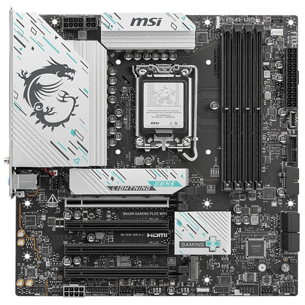 Placa Madre MSI B860M GAMING PLUS WIFI Intel LGA 1851 DDR5 Micro ATX 2