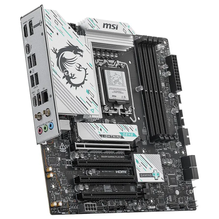 Placa Madre MSI B860M GAMING PLUS WIFI Intel LGA 1851 DDR5 Micro ATX 3