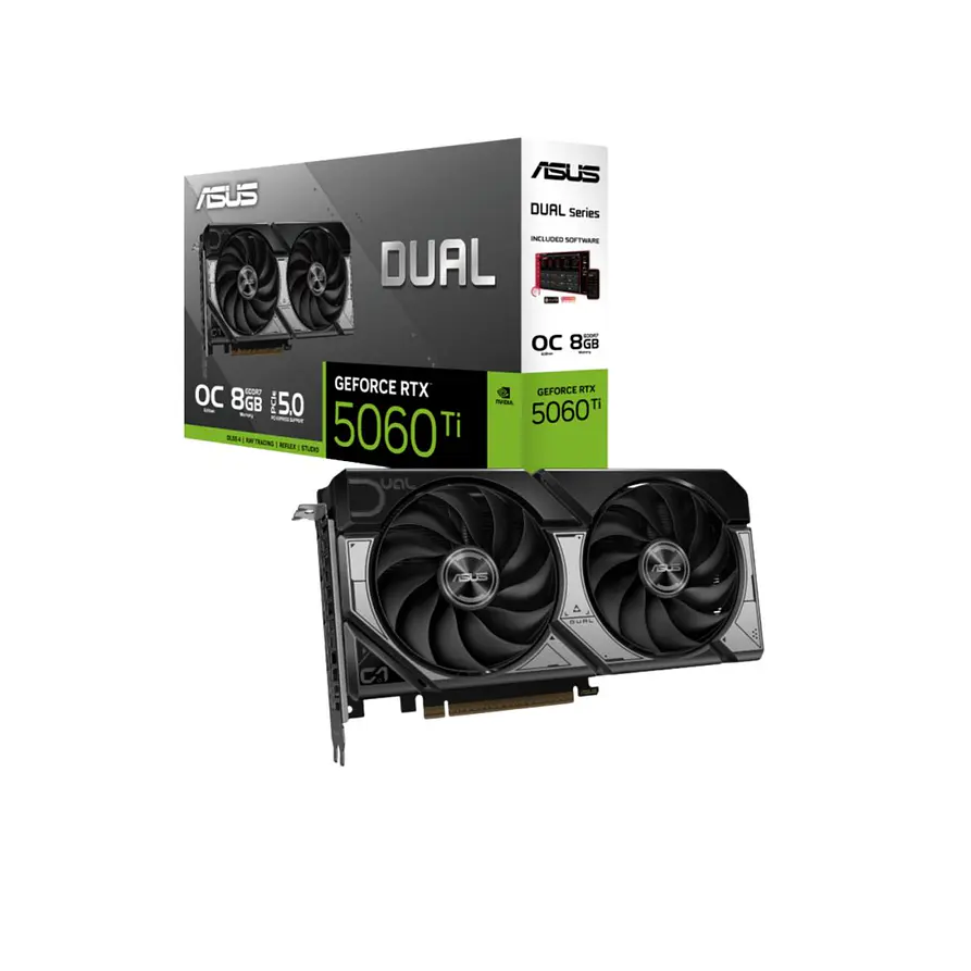 Tarjeta de Video ASUS Dual GeForce RTX 5060 EVO OC 8GB GDDR7 1