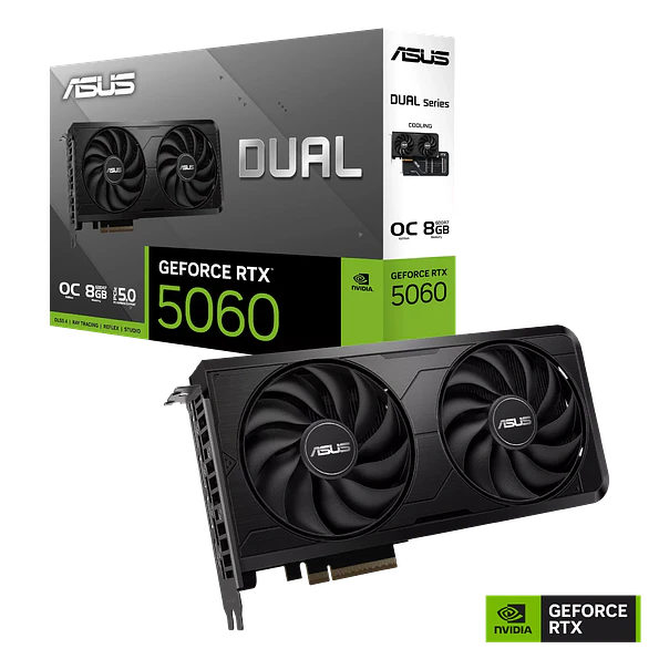Tarjeta de Video ASUS Dual GeForce RTX 5060 EVO OC 8GB GDDR7 1