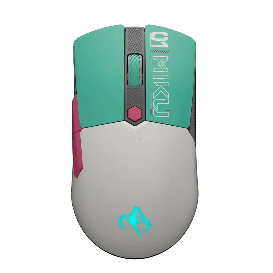 Mouse Gamer ASUS TUF Gaming Mini Hatsune Miku Edition 12.000 DPI Turquesa/Rosa 1