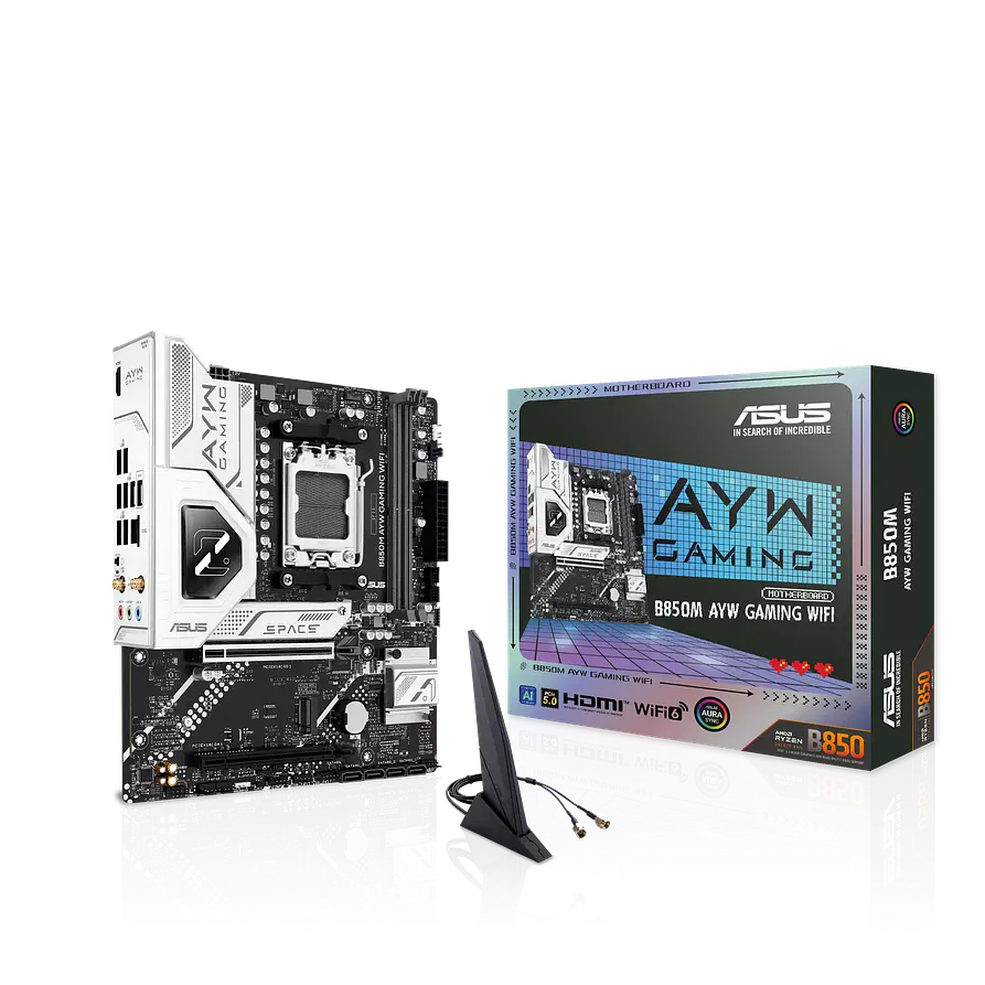 Placa Madre ASUS B850M AYW GAMING WIFI AM5 DDR5 WiFi 6 1
