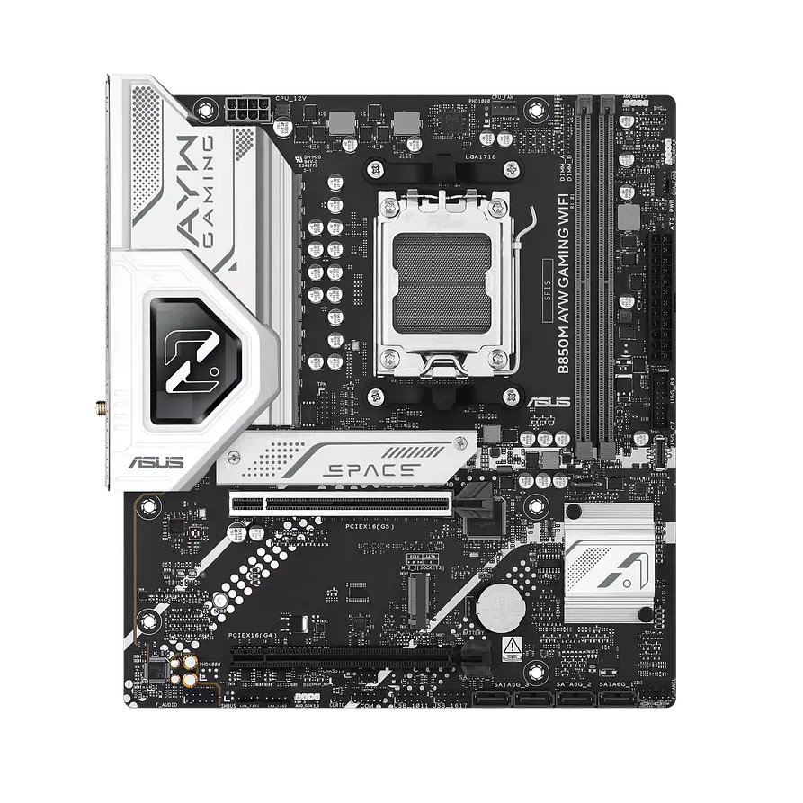 Placa Madre ASUS B850M AYW GAMING WIFI AM5 DDR5 WiFi 6 2