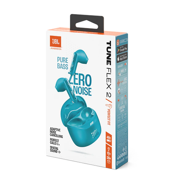 Audífonos True Wireless JBL Tune Flex 2 Turquesa Bluetooth 5