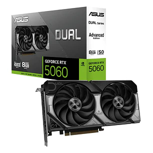 TARJETA DE VIDEO ASUS DUAL GEFORCE RTX 5060 OC ADVANCED 8GB GDDR7