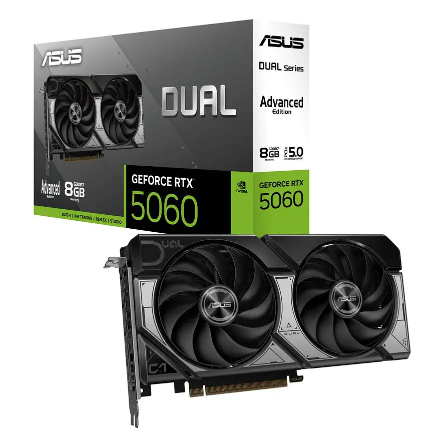 TARJETA DE VIDEO ASUS DUAL GEFORCE RTX 5060 OC ADVANCED 8GB GDDR7 1