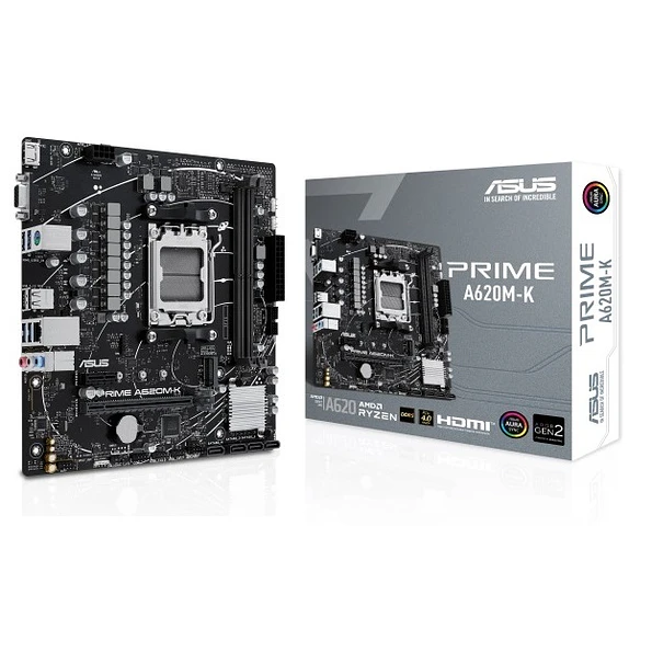 Placa Madre ASUS PRIME A620M-K AM5 DDR5 Micro ATX 1