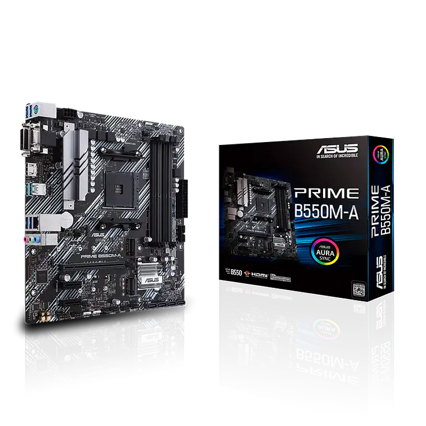 Placa Madre ASUS PRIME B550M-A AM4 B550 Micro ATX 1