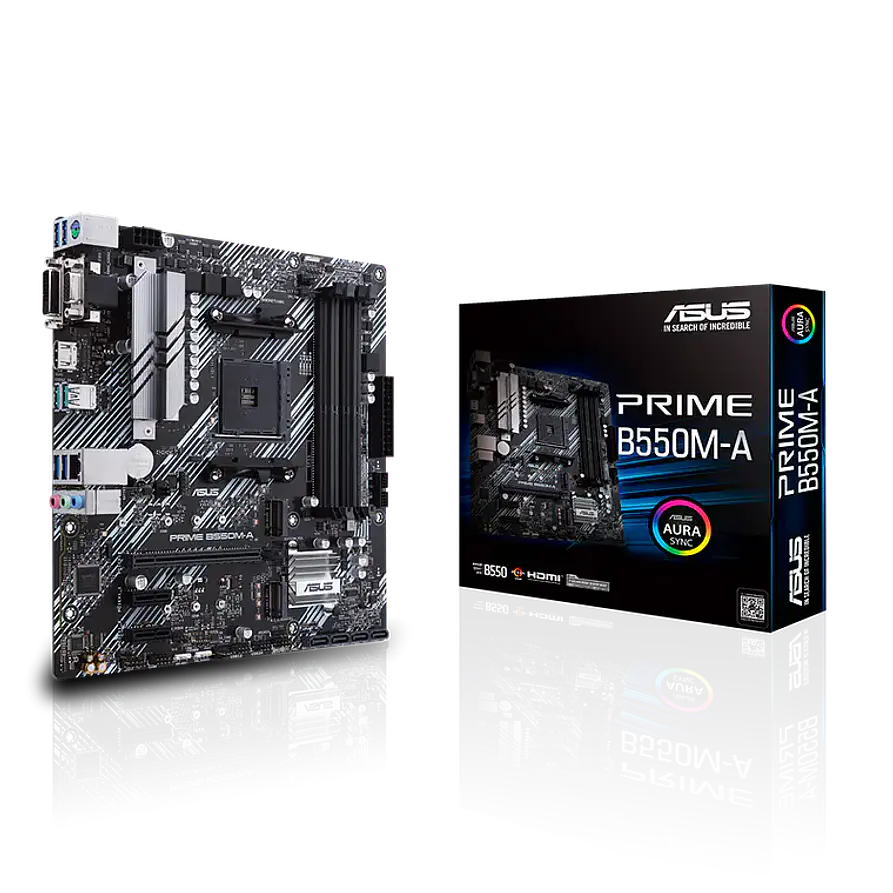 Placa Madre ASUS PRIME B550M-A AM4 B550 Micro ATX 1