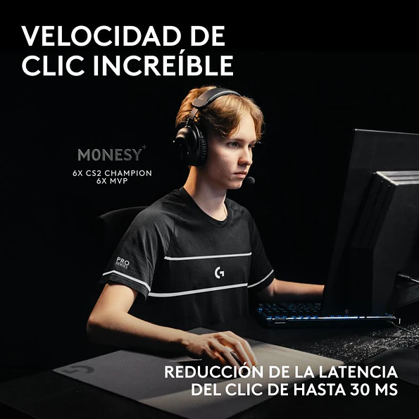 Mouse Gamer Inalámbrico Logitech G PRO X2 SuperStrike HERO 2 44K DPI LIGHTSPEED – Eclipse Lunar 2