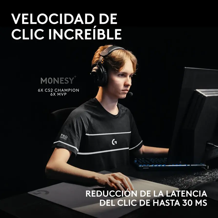 Mouse Gamer Inalámbrico Logitech G PRO X2 SuperStrike HERO 2 44K DPI LIGHTSPEED – Eclipse Lunar 2