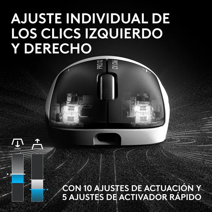 Mouse Gamer Inalámbrico Logitech G PRO X2 SuperStrike HERO 2 44K DPI LIGHTSPEED – Eclipse Lunar 4
