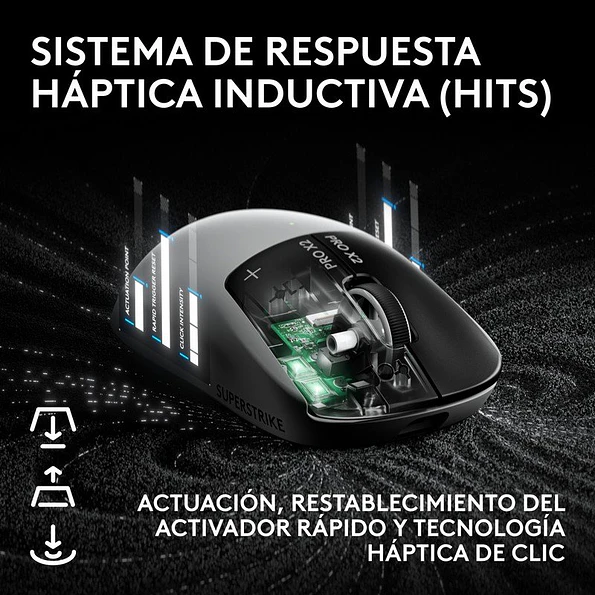 Mouse Gamer Inalámbrico Logitech G PRO X2 SuperStrike HERO 2 44K DPI LIGHTSPEED – Eclipse Lunar 6