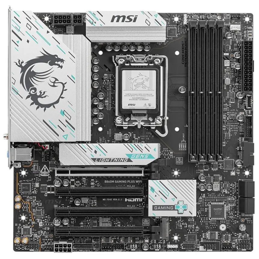 Placa Madre MSI B860M Gaming Plus WiFi DDR5 LGA1851 PCIe 5.0 2