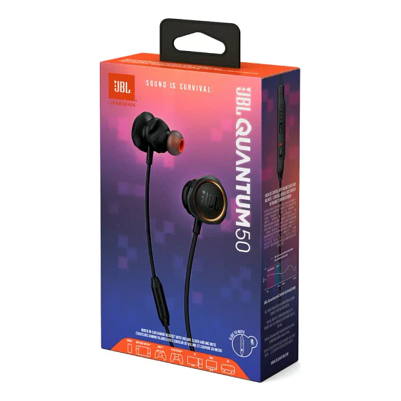 AUDÍFONOS JBL QUANTUM 50 GAMING CON MICRÓFONO JACK 3.5 MM 4